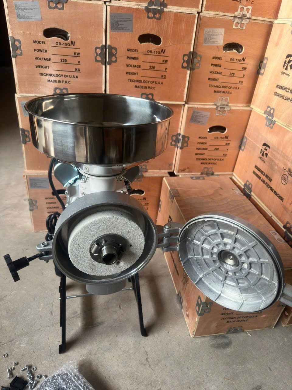 Máy nghiền bột khô, bột nước ( đầu inox, motor dây đồng 3KW ) OR 150N 
